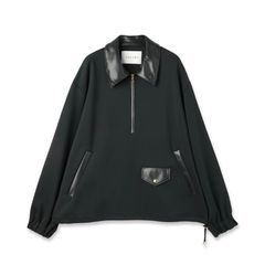 【残り一点】Double Cloth Half Zip Riders Pullover