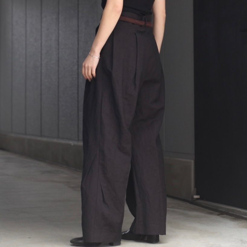 my beautiful landlet - 【残り一点】ウールリネンワイドパンツ | ACRMTSM ONLINE STORE my beautiful landlet - 【残り一点】ウールリネンワイドパンツ | ACRMTSM ONLINE STORE