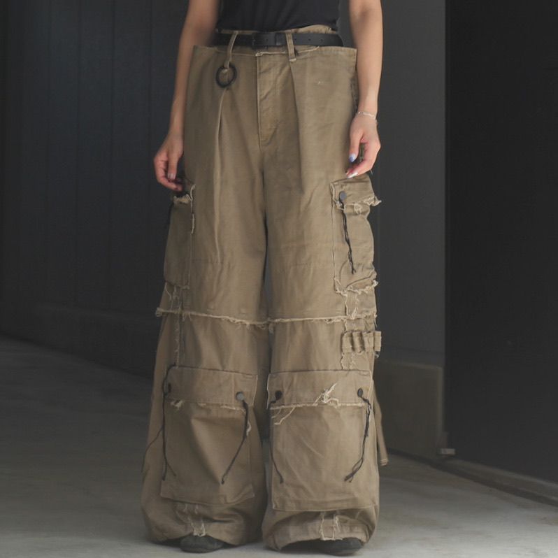 【残り一点】Slash Seam Twist Cargo Pants(AGED TWILL)
