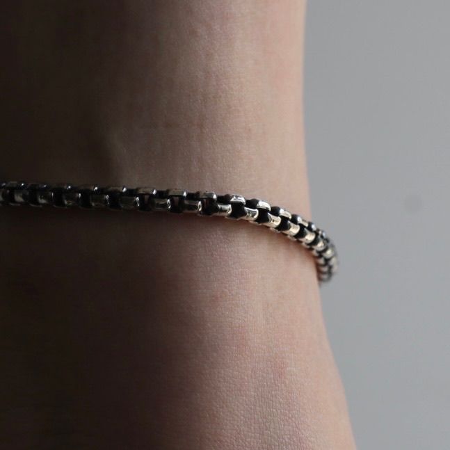 【お取り寄せ注文可能】Square Block Chain Anklet