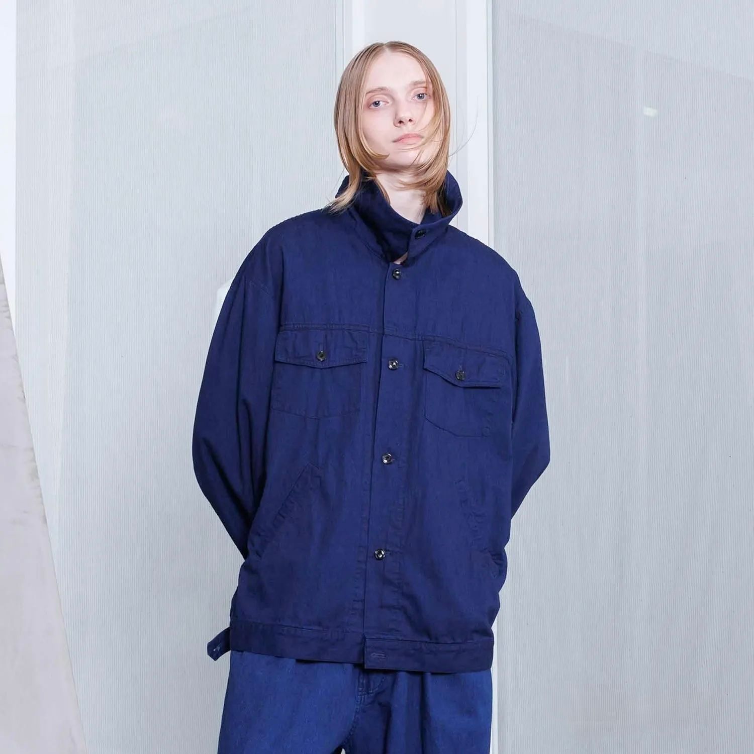 【残り一点】6ozデニムブルゾン(ONE WASH)