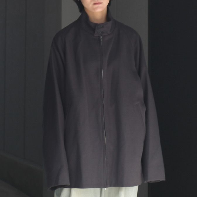 ATON - 【残り一点】Super 160s Double Saxony Harrington Jacket