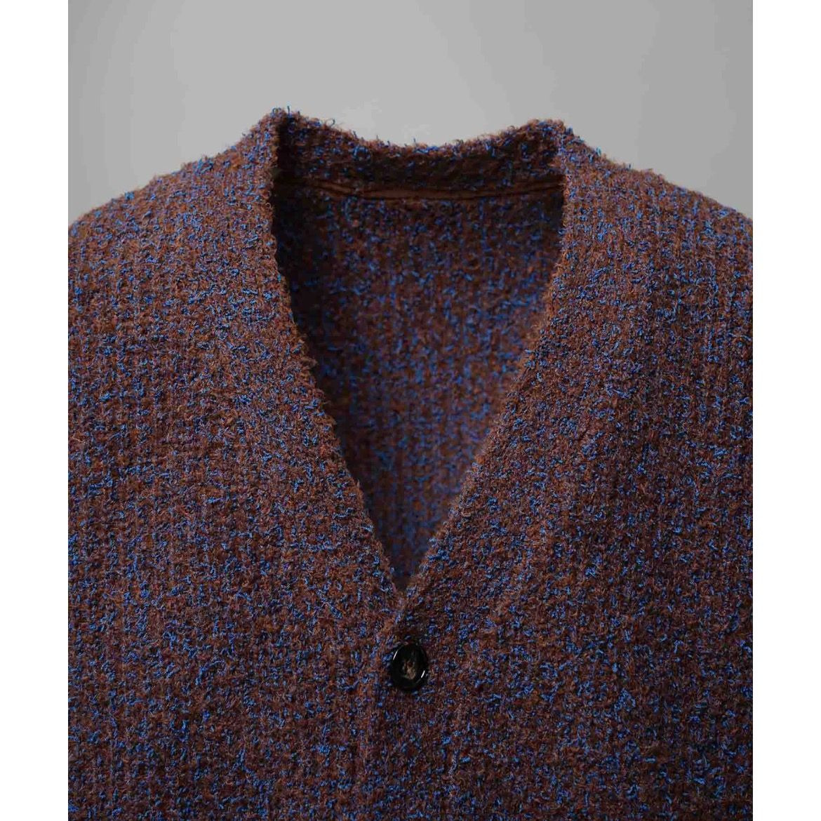 【残り一点】Mix Color Fancy Yarn Prime-Over Knit Cardigan