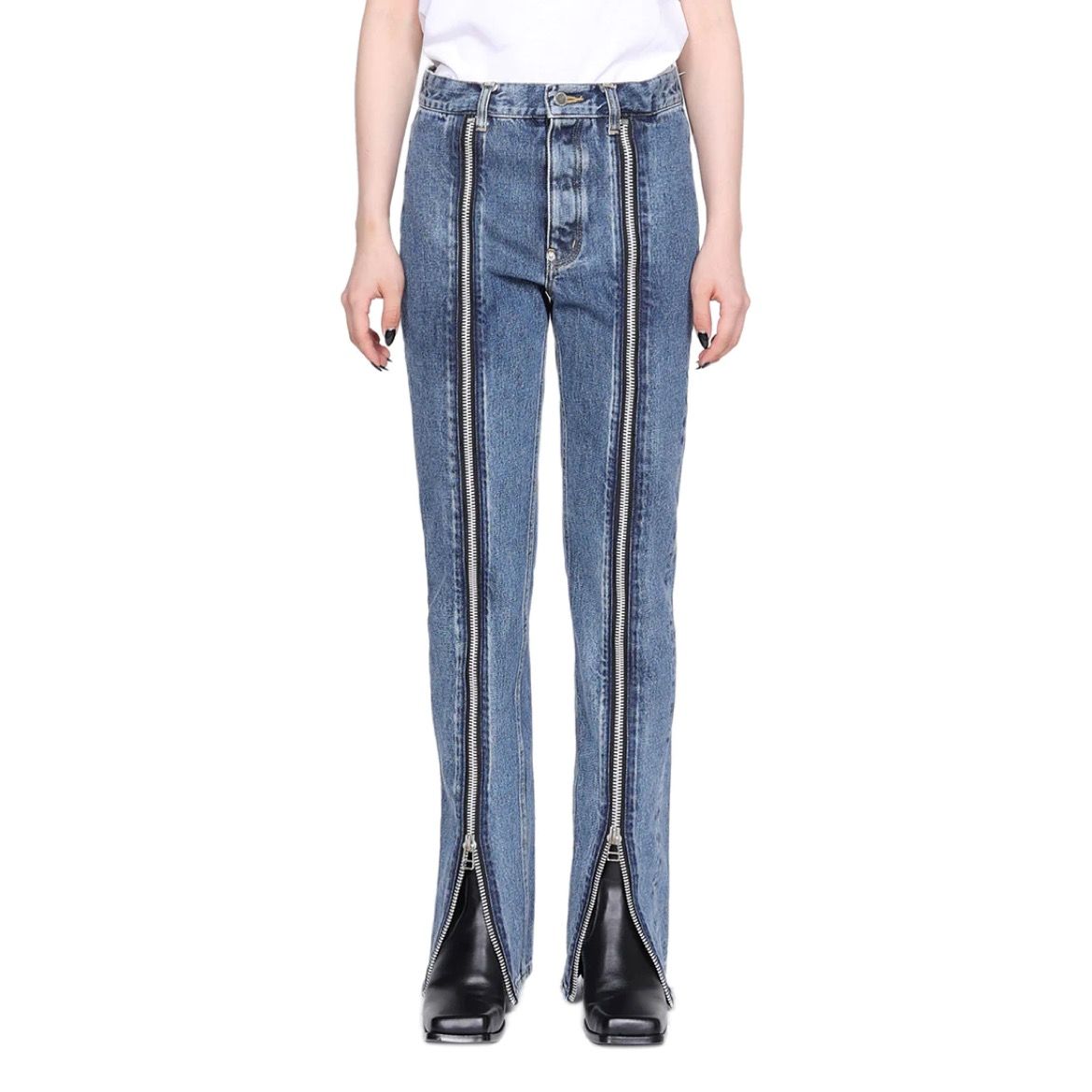 JOHNLAWRENCESULLIVAN - 【残り一点】Washed Denim Zipped Pants