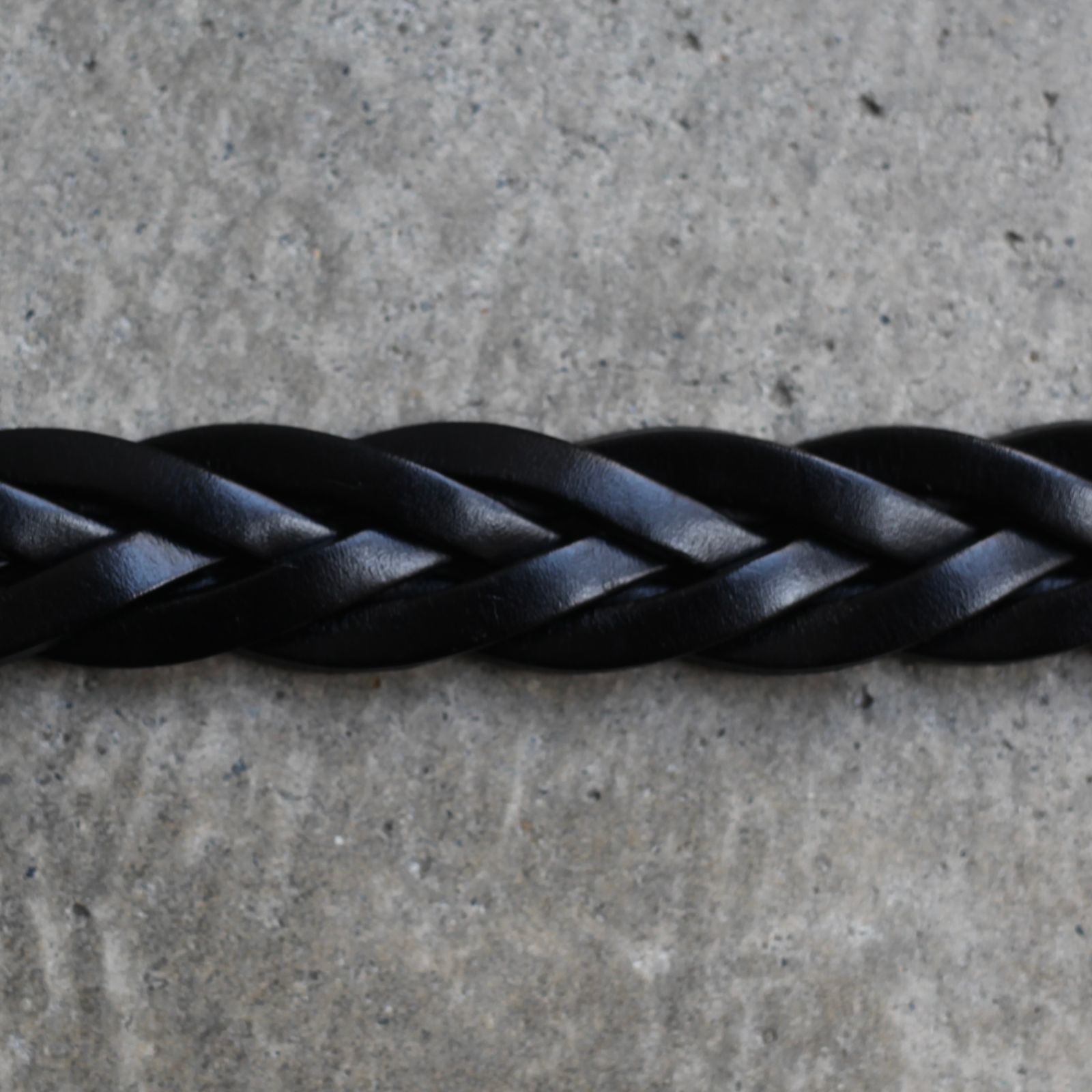 【残り一点】1/4 Long Tip Braided Belt(BLACK×NICKEL)