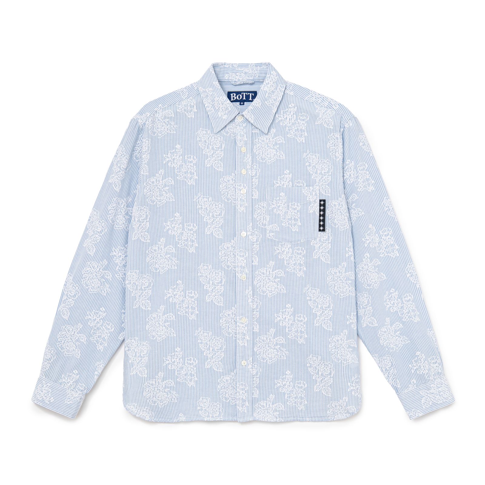 【残り一点】Flower Striped Shirt