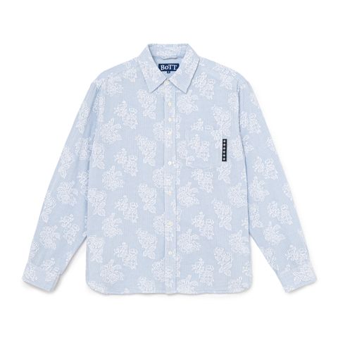 【残り一点】Flower Striped Shirt