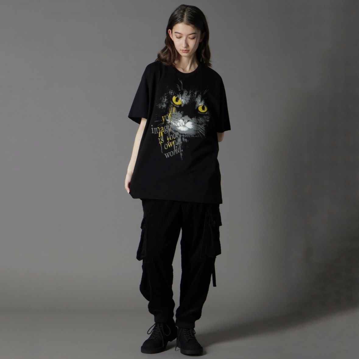 【Yohji Yamamoto Ground Y】ビッグシルエットカットソー Ground Y - 2pack T Ground Y - Yohji Yamamoto Logo / GA-T73