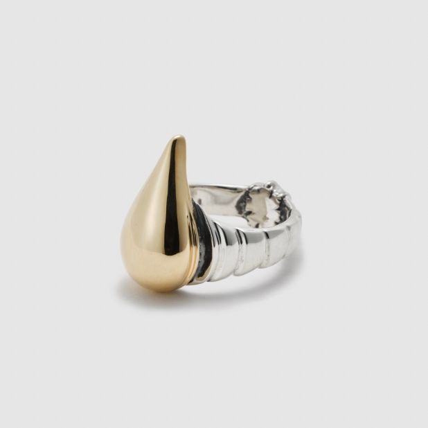 【お取り寄せ注文可能】Drop Pinky Ring(SILVER×GOLD)