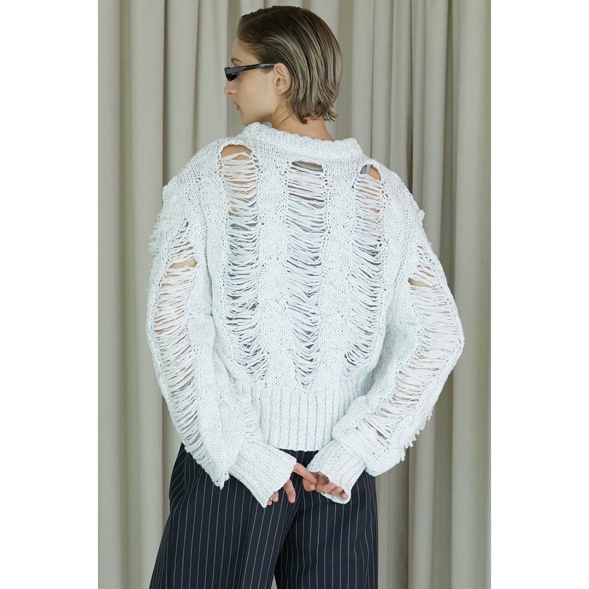 【残り一点】Lame Cable Knit Pullover