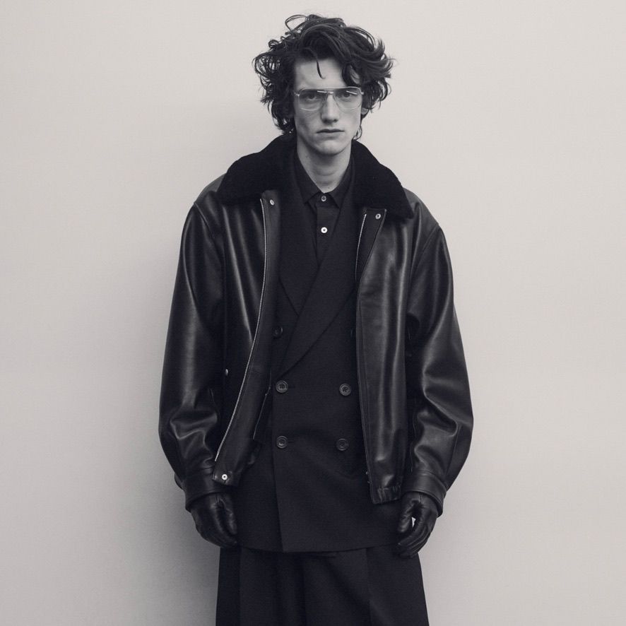 【残りわずか】Mouton Collar Sheep Leather Zip Jacket