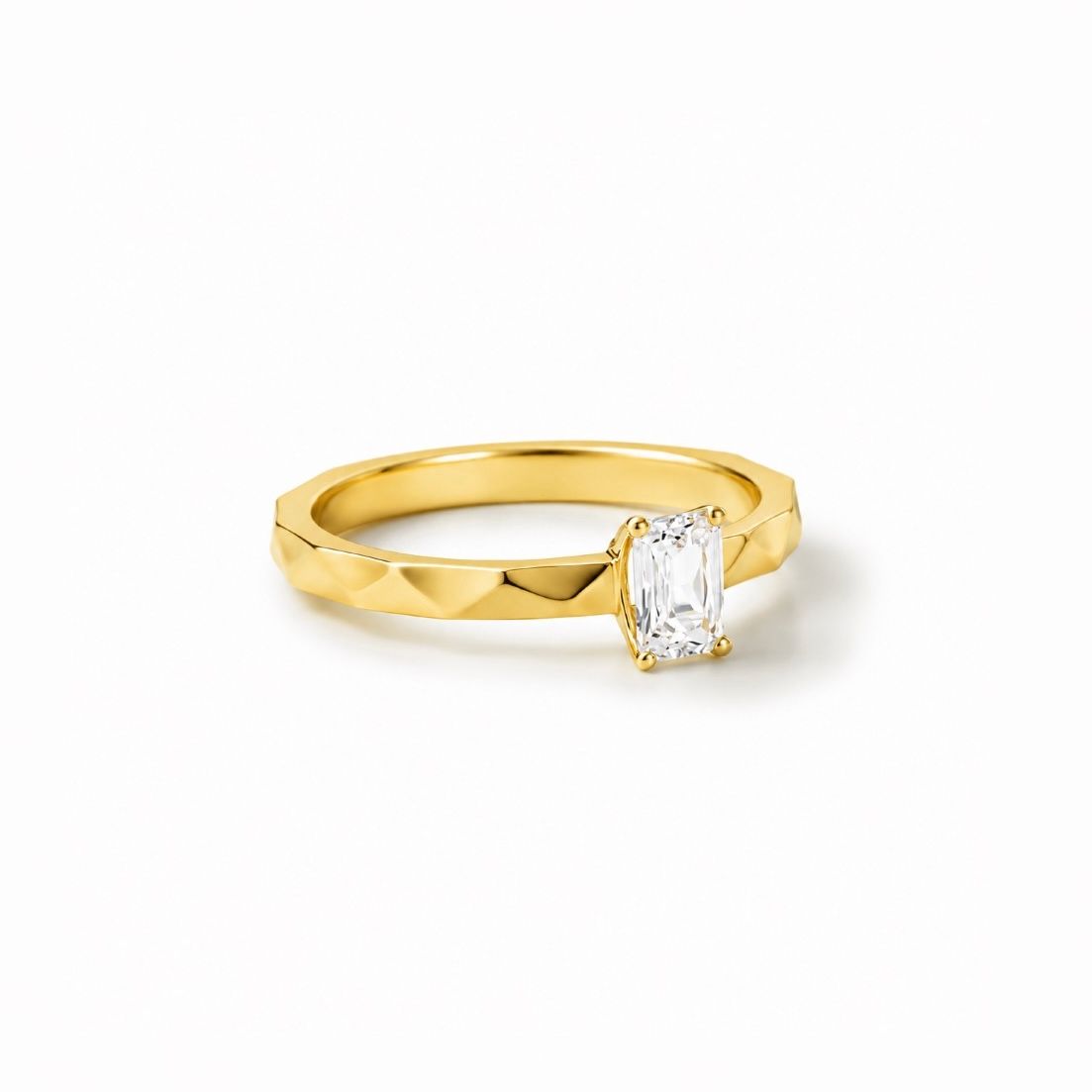 【お取り寄せ注文可能】Quon Square Ring(K18 YELLOW GOLD)