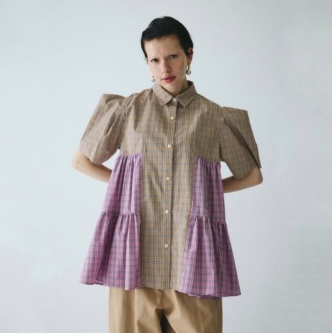 【残り一点】Side gather Aline blouse