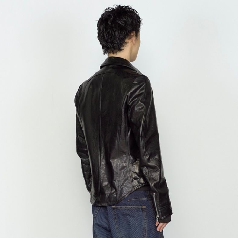 【残り一点】Zip Up Leather Shirt