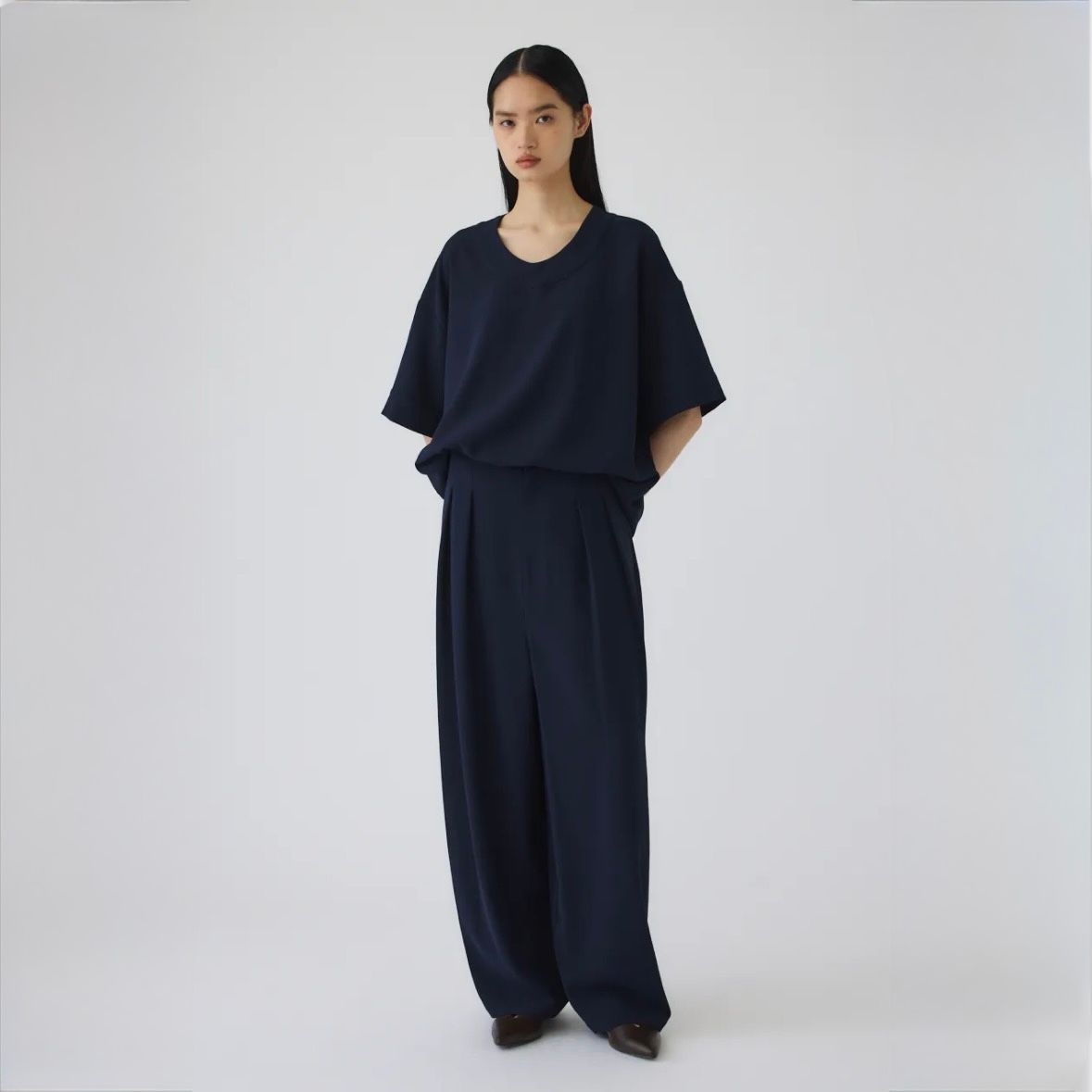 【残り一点】Georgette U-Neck Tops
