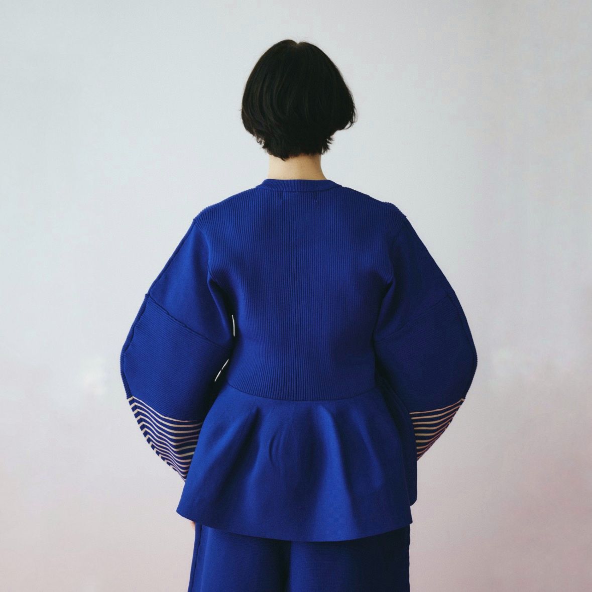 【残り一点】Border Sleeve Knit Tops