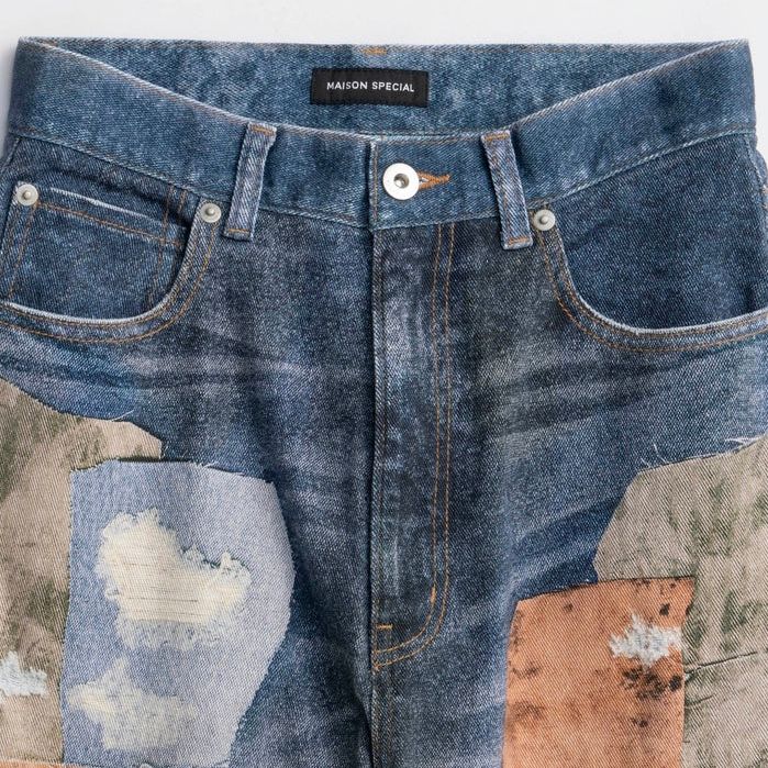 【残り一点】Patchwork Print Denim