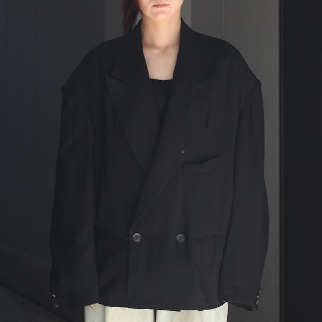 【残り一点】Round Big Shoulder Wool Serge Jacket