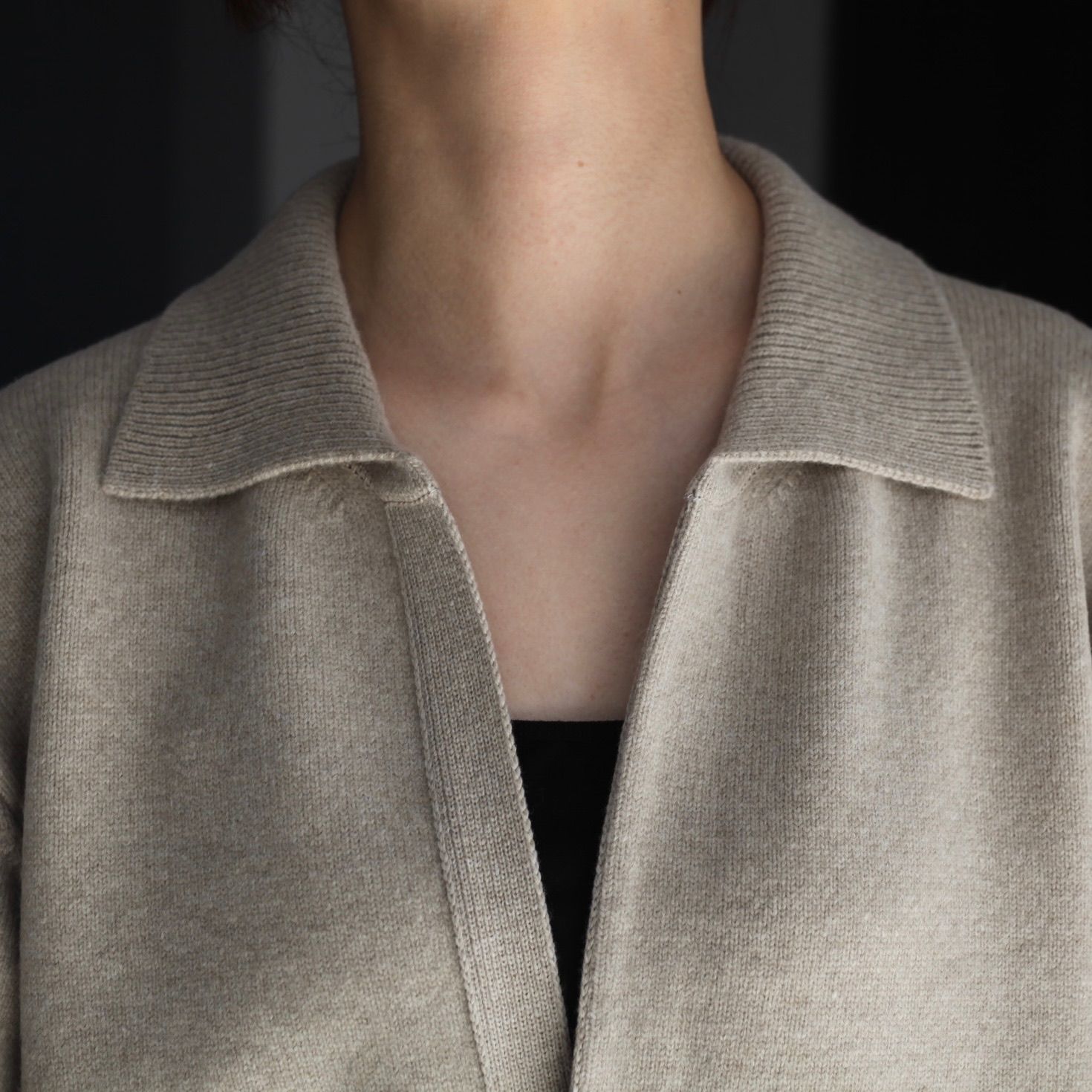 【残りわずか】Extra Fine Wool Knit Skipper LS