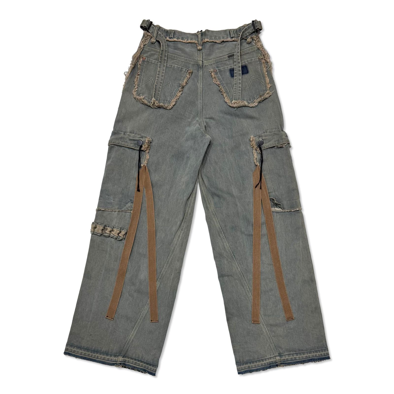 【残り一点】Cut Off Slash Seam Twist Cargo Jeans