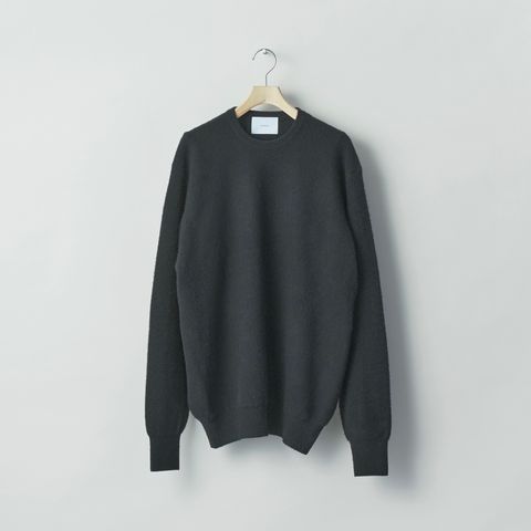 【残りわずか】Super Fine Wool Milled Knit Crew Neck LS