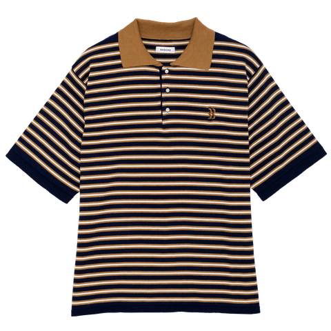 【残り一点】2Tone Stripe Polo Knit