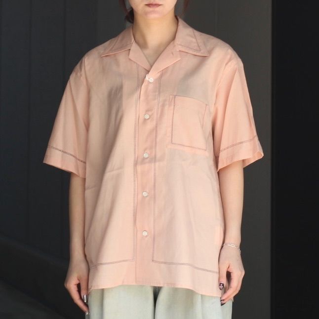 【残り一点】Embroidery Open Collar Shirt