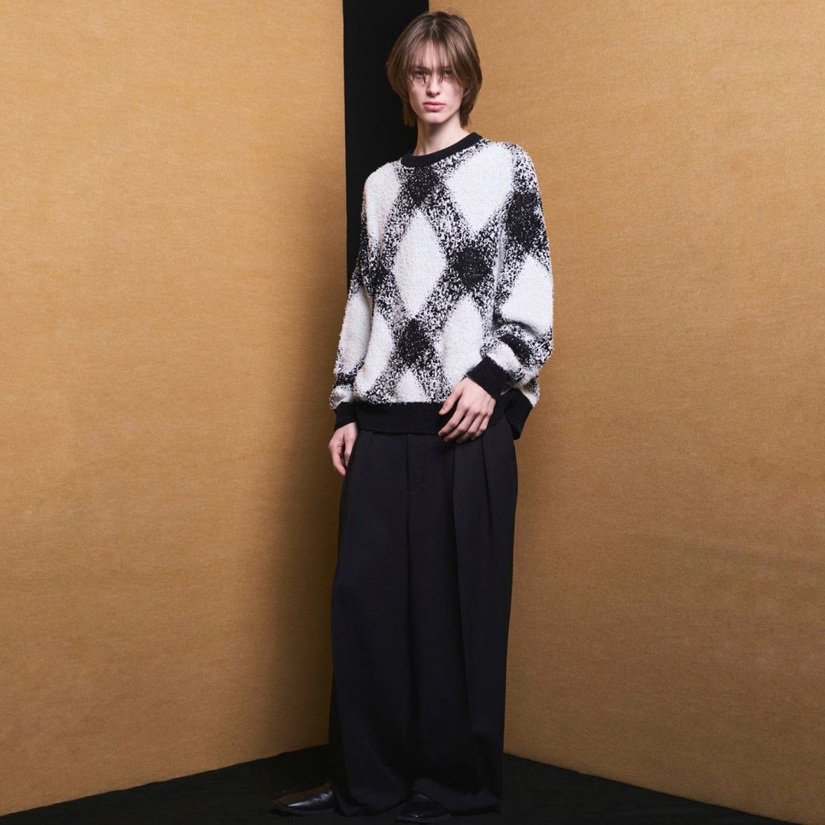 【残り一点】Slab Rayon Two-tuck Prime-Wide Slacks