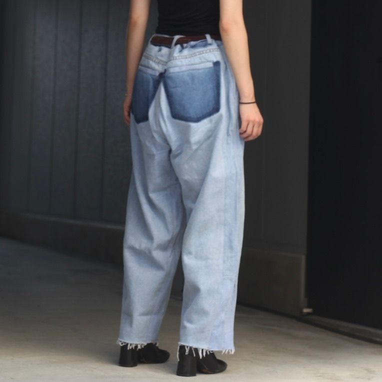 【残り一点】Reconstructed Super Baggy Slacks Denim_3(L)