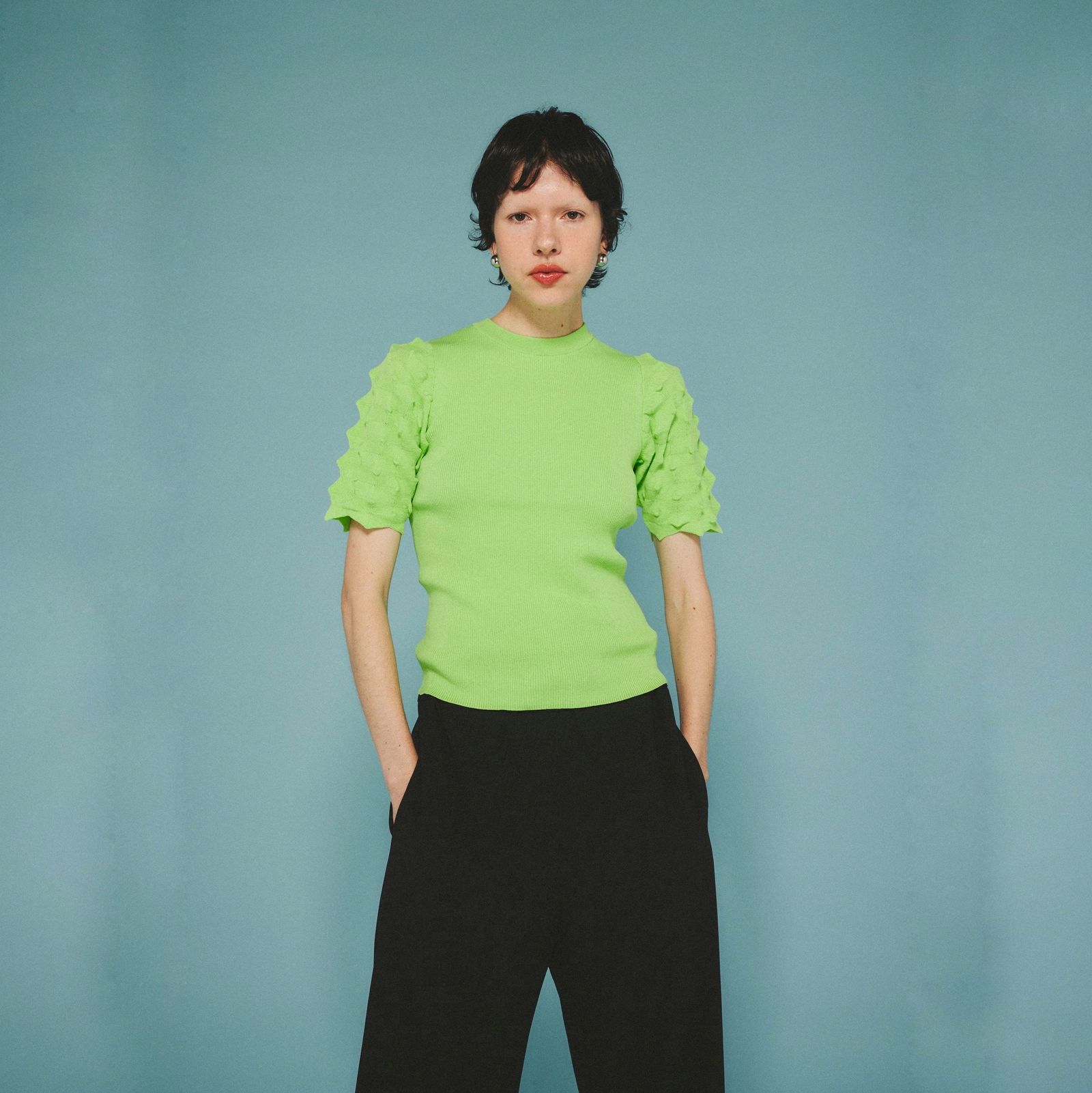 【残り一点】Thorn Sleeve Knit Tops