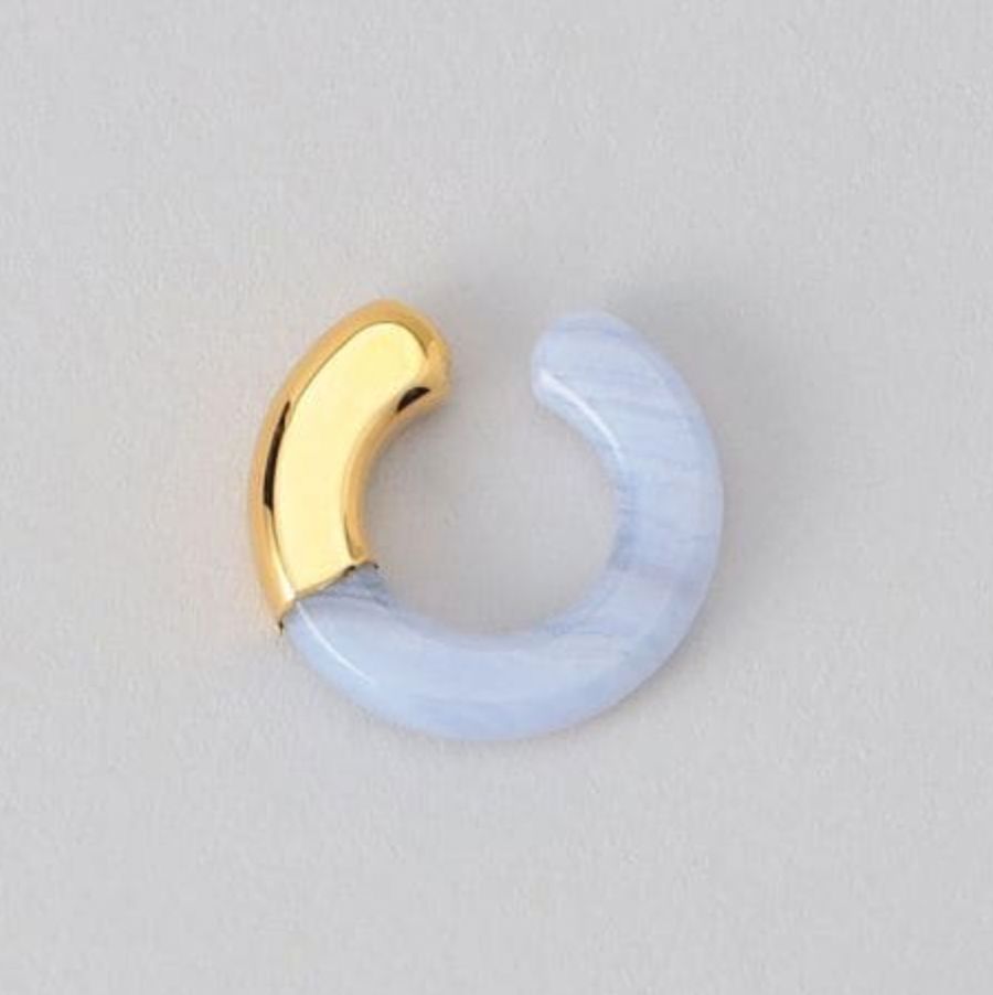 【お取り寄せ注文可能】Ukishima Lite Blue Agate  Ear Cuff(片耳用）