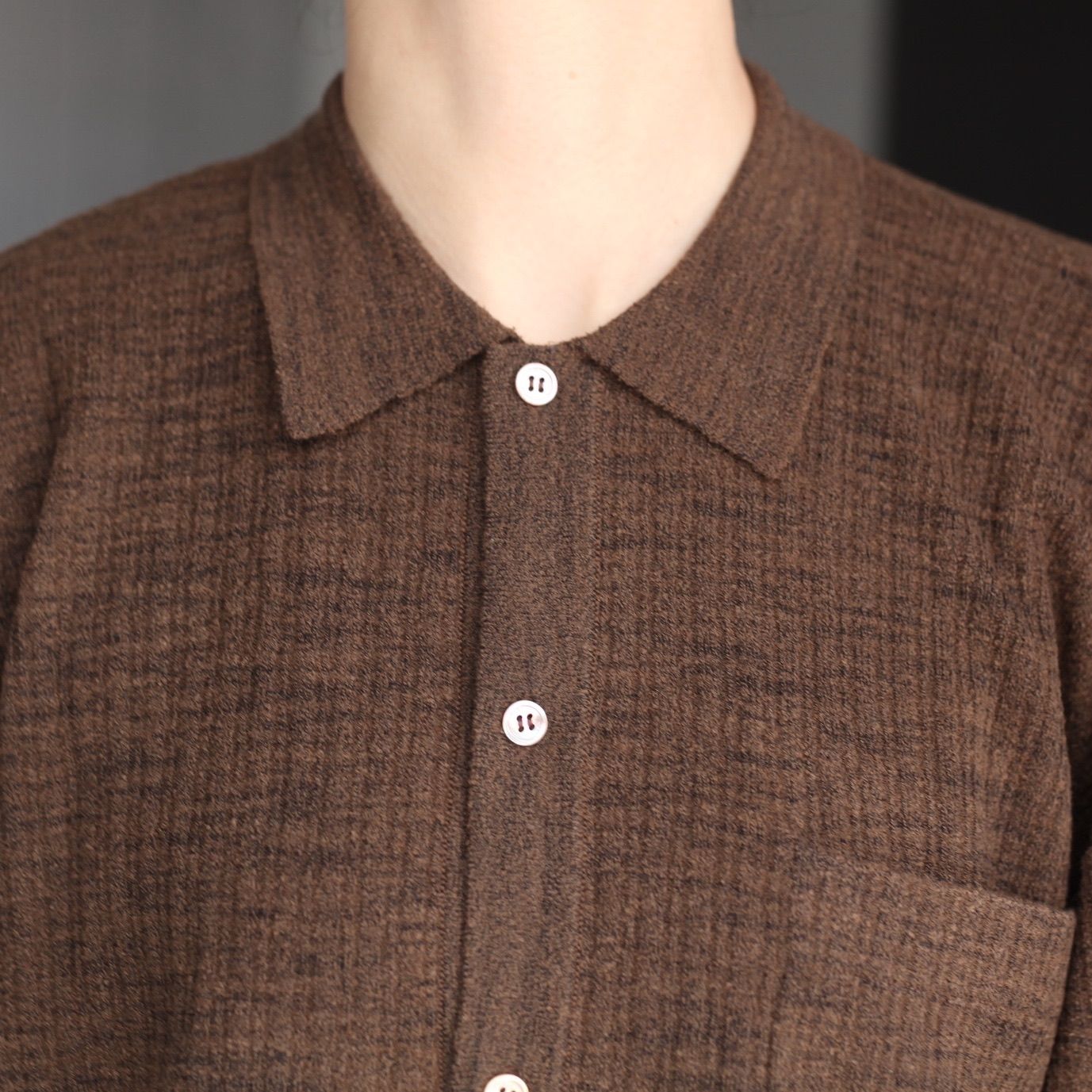 【残りわずか】Crepe Knit Shirt