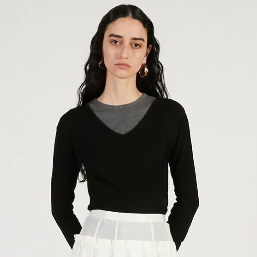 【残り一点】ダブルネックレイヤードトップ