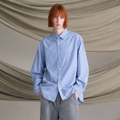 【残り一点】120 / 2 Suvin Cotton Typewriter Prime-Over Shirt