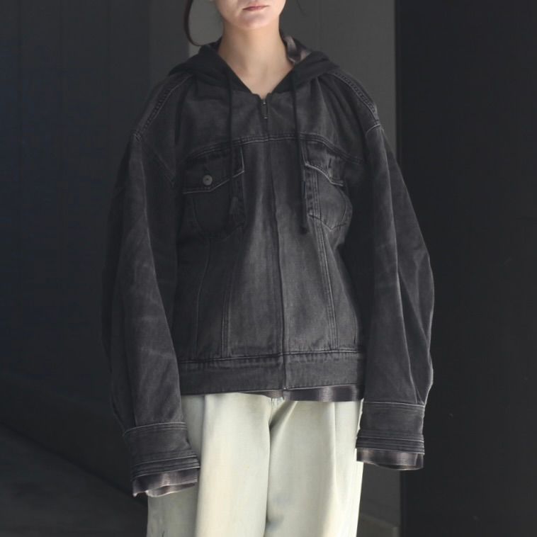 【残り一点】Denim 2-IN-1 Hoodie Jacket