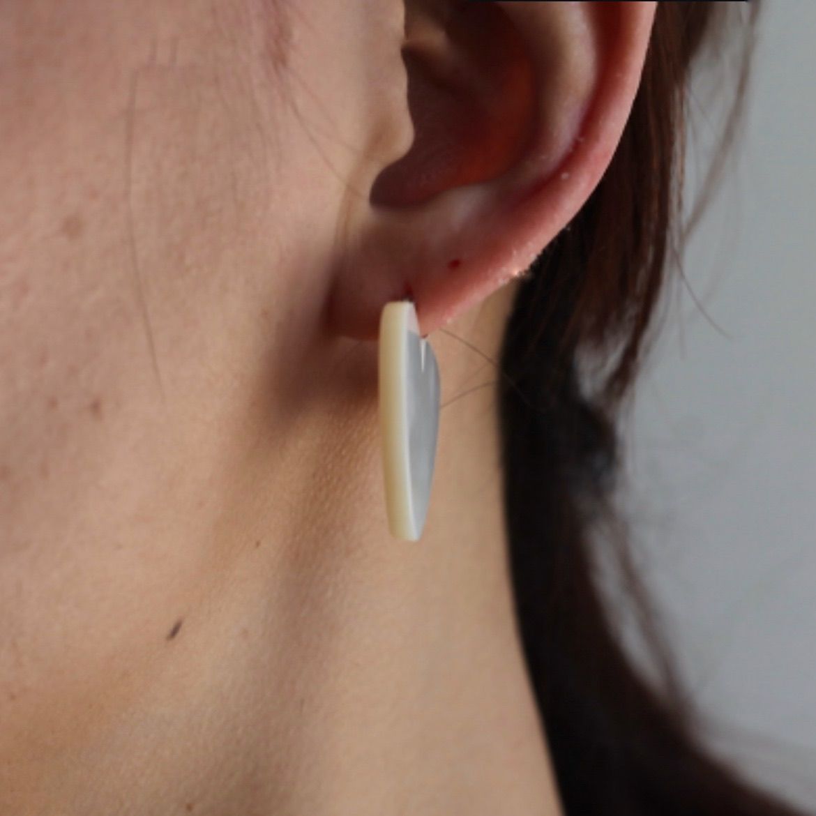 【残り一点】How Raw Heart Plate Earrings(両耳用）