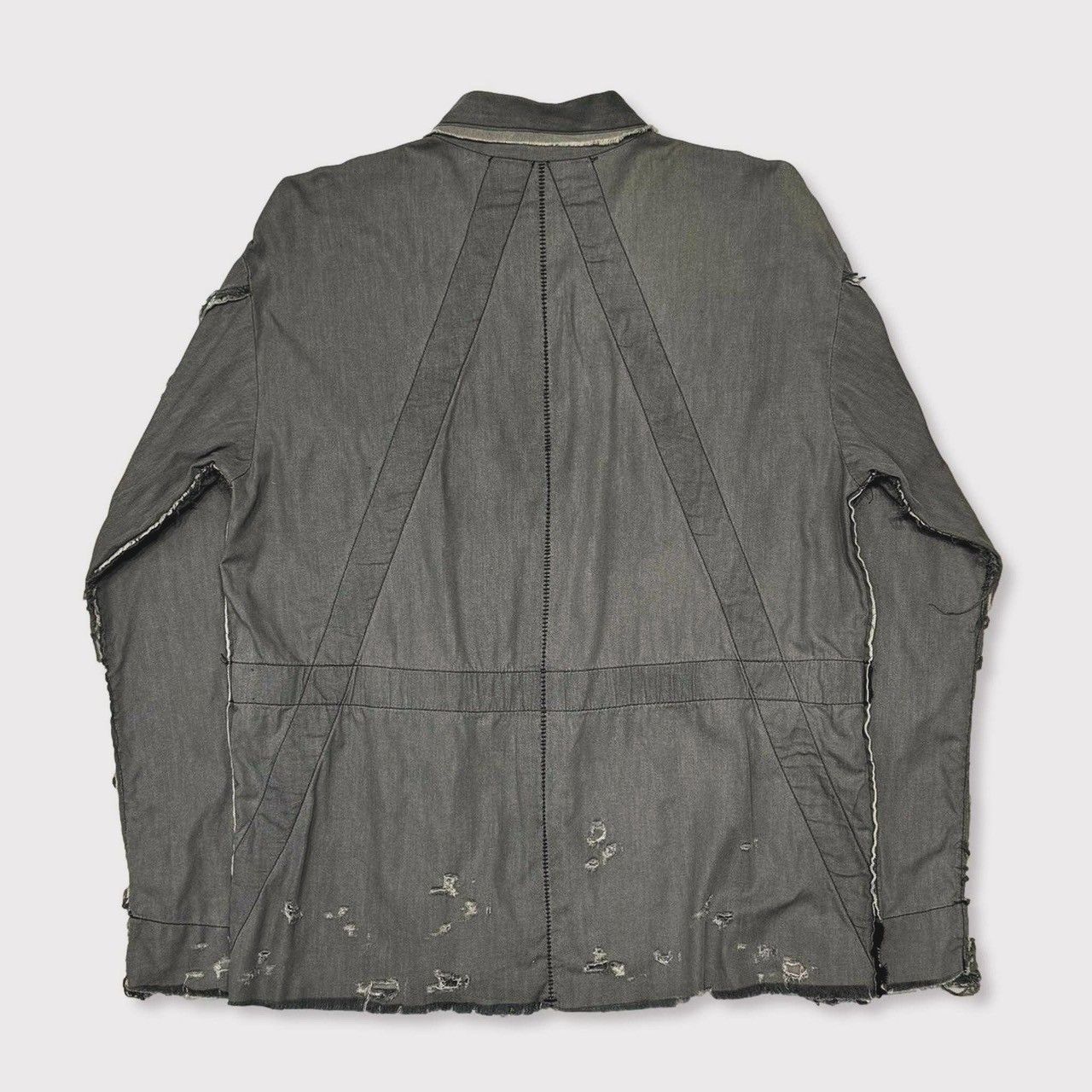 【残り一点】PW Slash Seam HBT Work Shirt With Damaged (FROM COAL MINE)