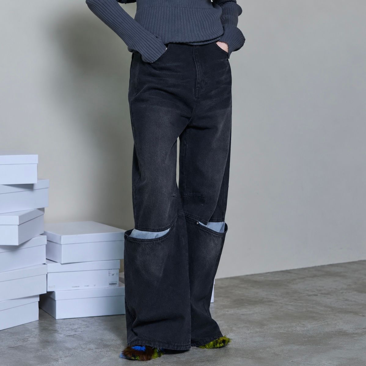 【残り一点】Cover Leg Denim Pants