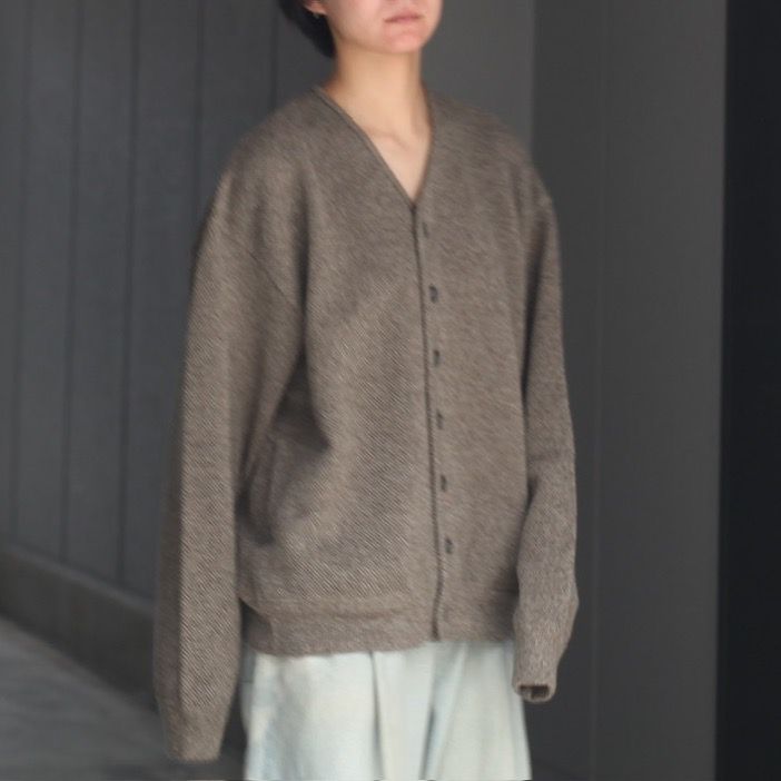 【再販売通知受付可能】Moss Stitch V/N Cardigan