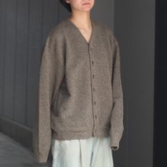 【再販売通知受付可能】Moss Stitch V/N Cardigan