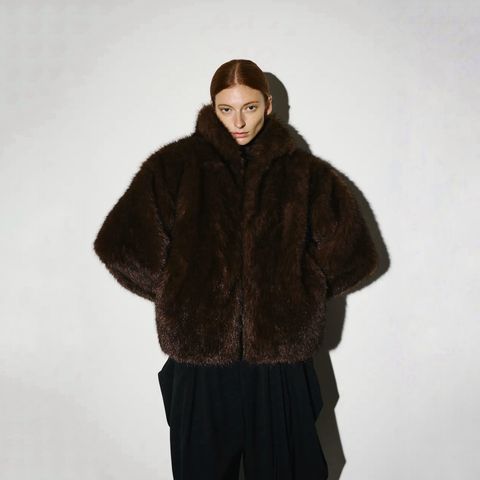 【残り一点】High Collar Faux Fur Jacket