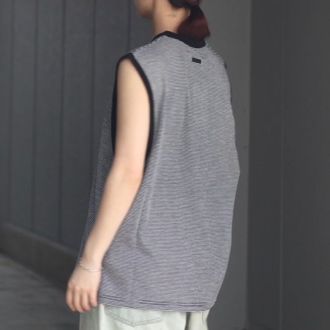 【残り一点】Fine Wool Oversized No Sleeve Tee