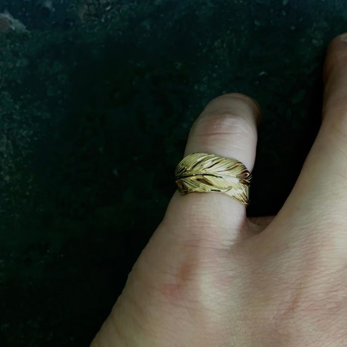 【お取り寄せ注文可能】OWL Feather Ring_S(GOLD)