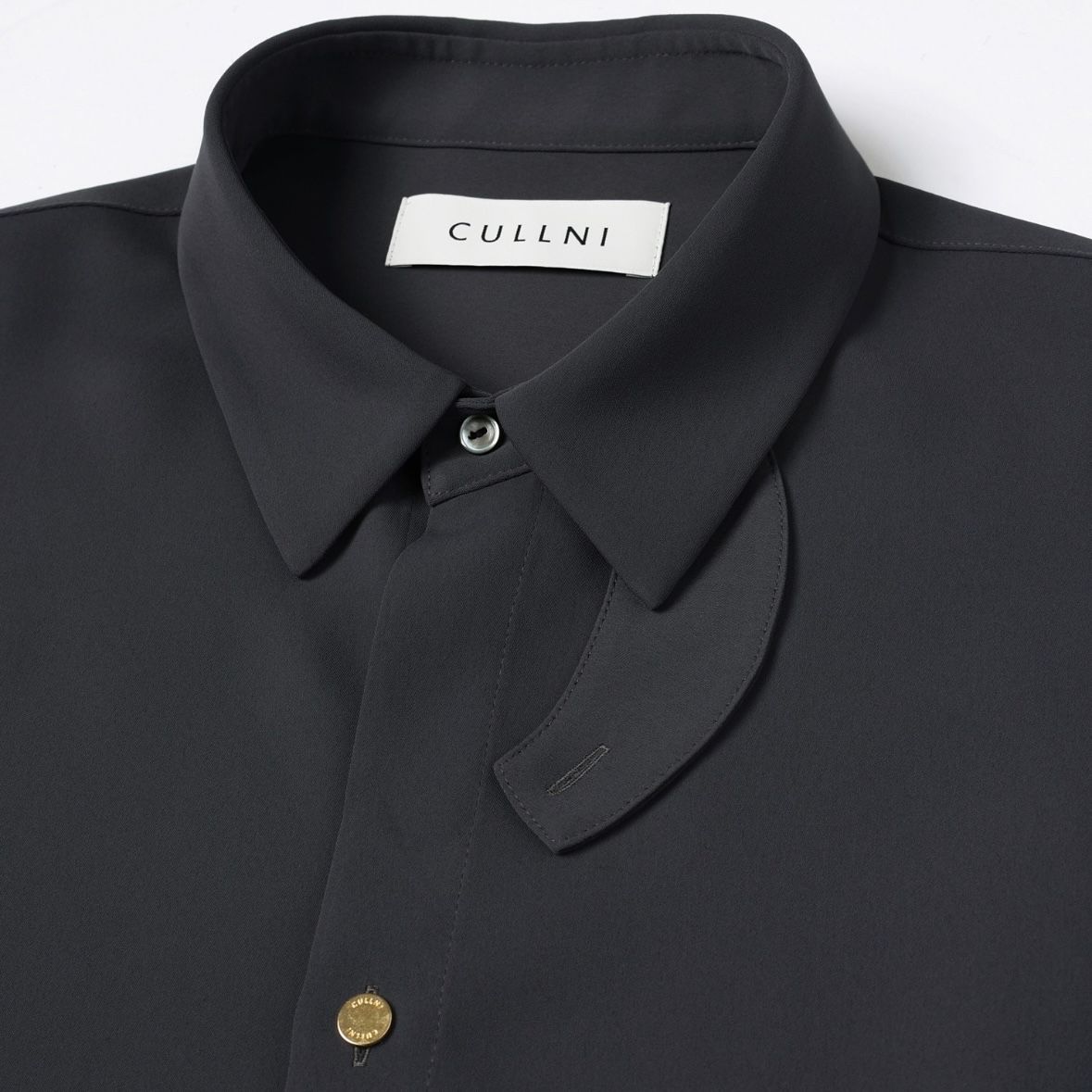 【残り一点】Double Cloth Chin Tab Long Sleeve Shirt