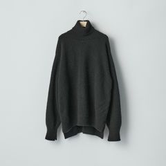 【残り一点】Cashmere/Sable Tweed Knit Turtle Neck LS