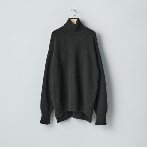 【残り一点】Cashmere/Sable Tweed Knit Turtle Neck LS