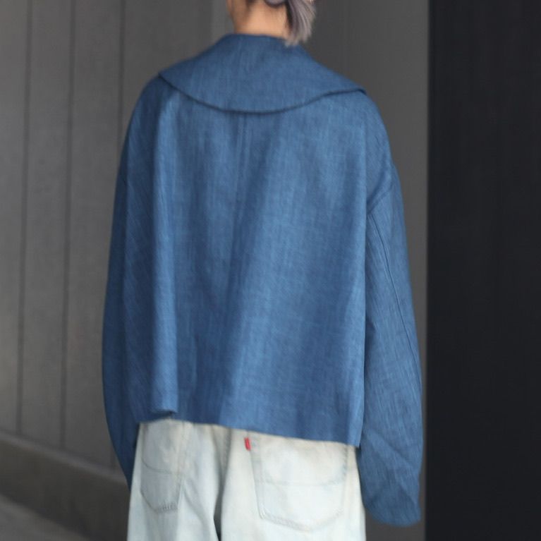 【残り一点】Big Asymmetry Collar Jacket - FREE SIZE