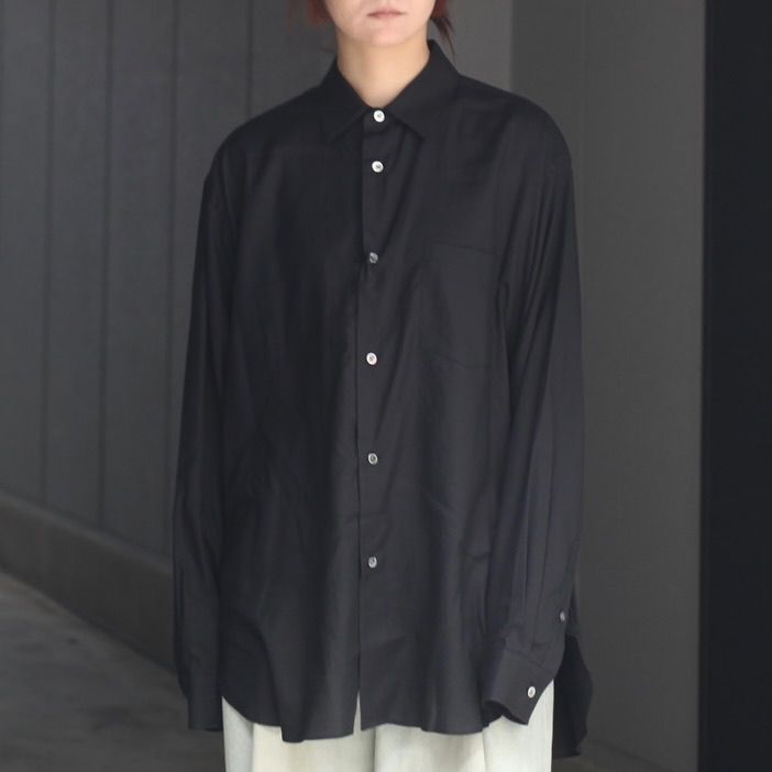【残り一点】Cotton/Silk Oversized Regular Collar Shirt