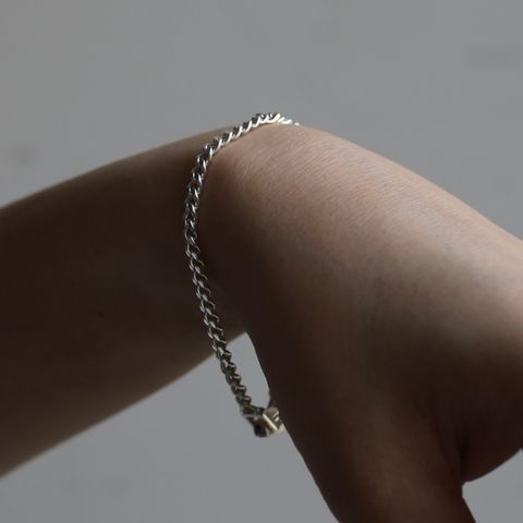 【お取り寄せ注文可能】Curb Chain Brace(WHITE×10K GOLD)