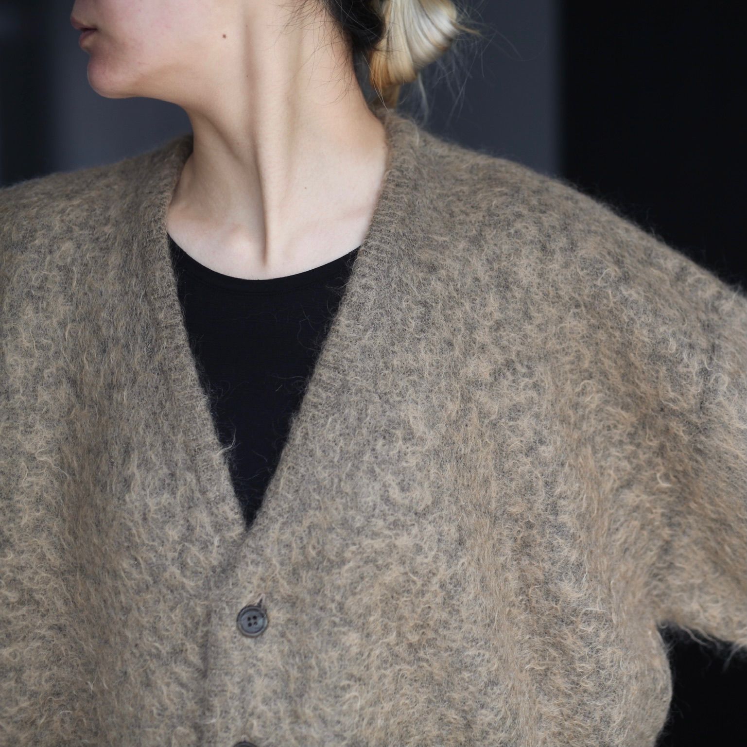 Stein kid mohair cardigan モヘア - カーディガン